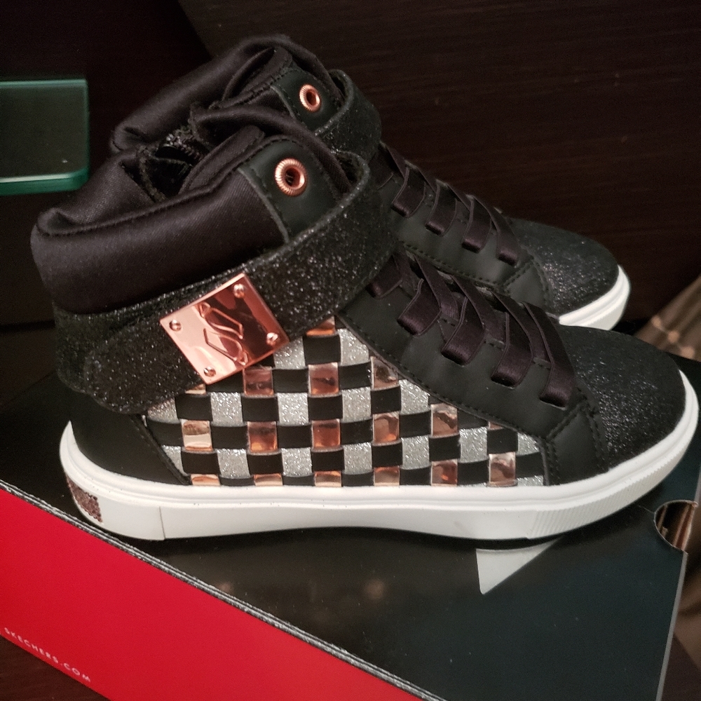 Size 12 black high tops sneakers for a girl